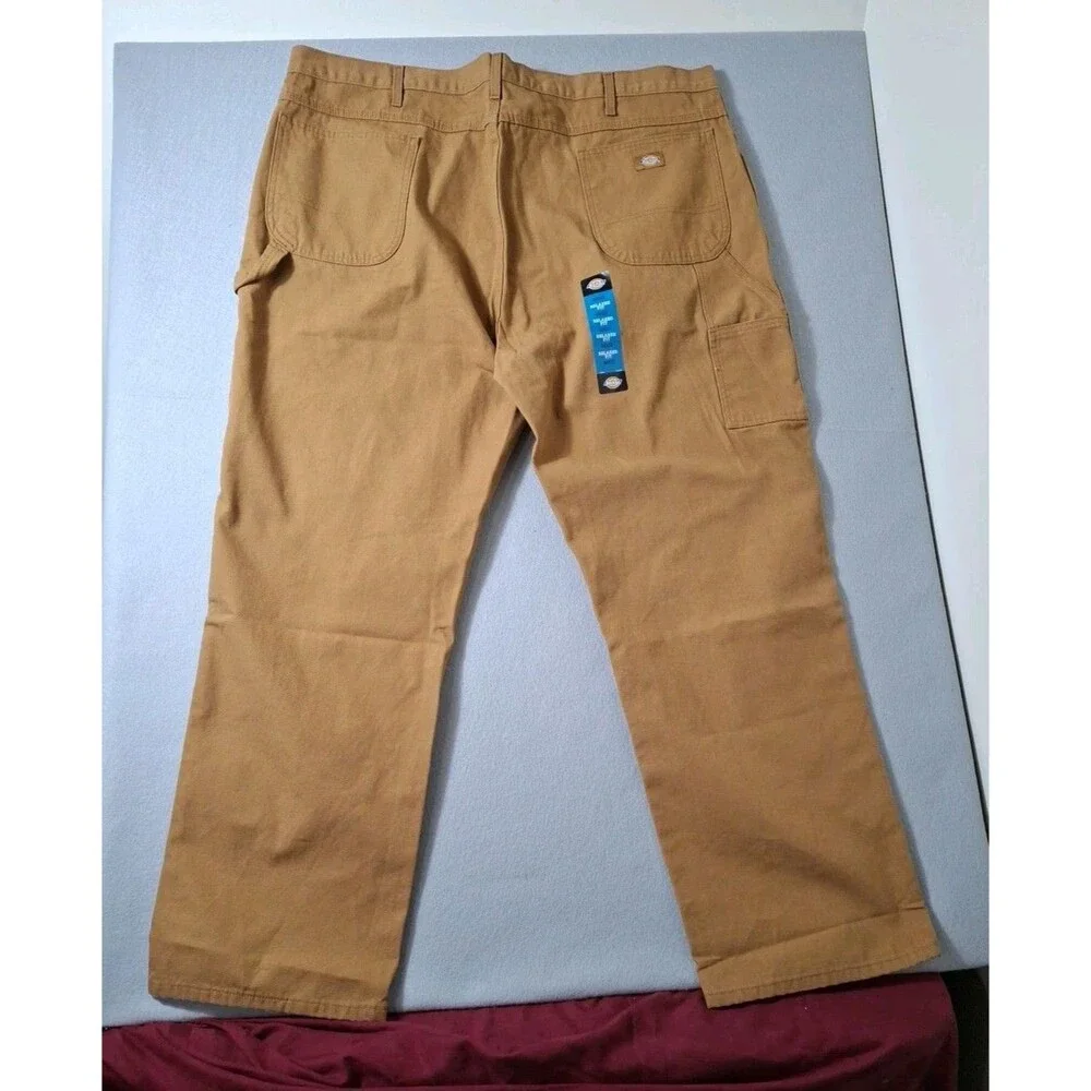 Dickies Men's 46x32 Carpenter Pants Relaxed Fit Duck Canvas 9-Pocket Pant Brown